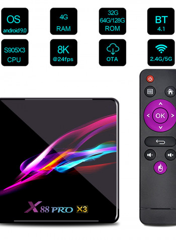 X88 Pro X3 Smart Android TV Box LU-V5-550 Multicolour