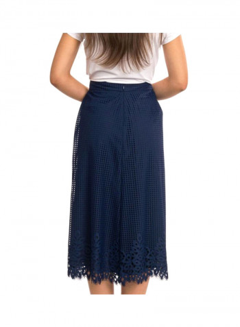 Entredeux Lace Skirt Navy