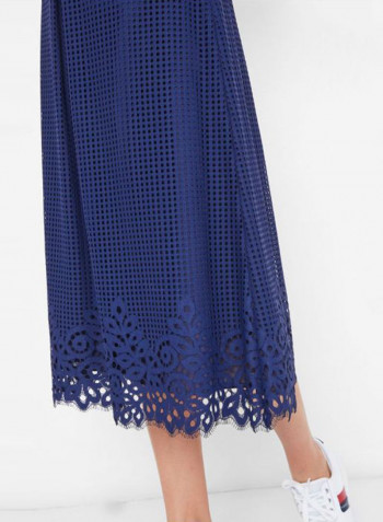 Entredeux Lace Skirt Navy