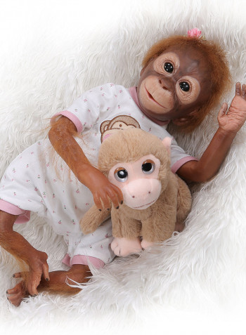 Decdeal Realistic Reborn Baby Monkey Doll 21inch