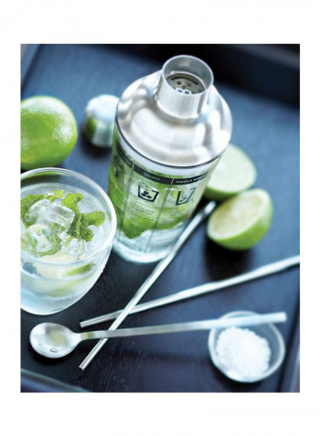 Stainless Steel Cocktail Shaker Clear 3.2 x 3.2 x 8.5inch