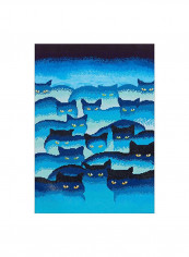 Dotz Cats Printed Art Kit Blue/Black/Orange