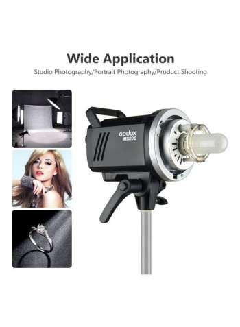 MS200 Monolight Studio Flash Strobe 31.5x19.6x23centimeter Black/Silver