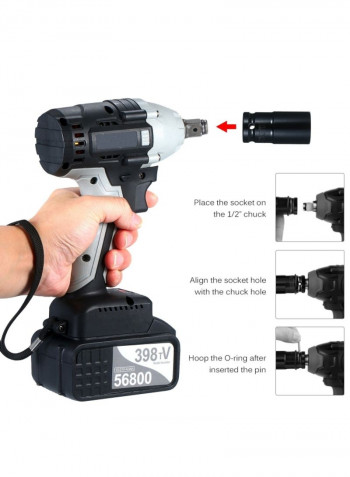 Brushless Impact Cordless Electric Wrench Multicolour 36x30x10cm