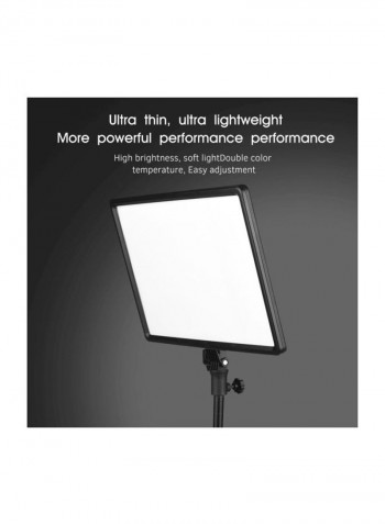 LED Photography Light 13.8x12.6x1inch Black