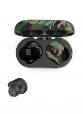 E12 In-Ear Bluetooth Earphones With Charging Case Camouflage Green