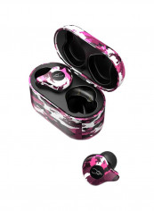 E12 In-Ear Bluetooth Earphones With Charging Case Camouflage Purple