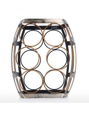 6 Bottles Wine Bottle Rack Brown 36 x 32cm
