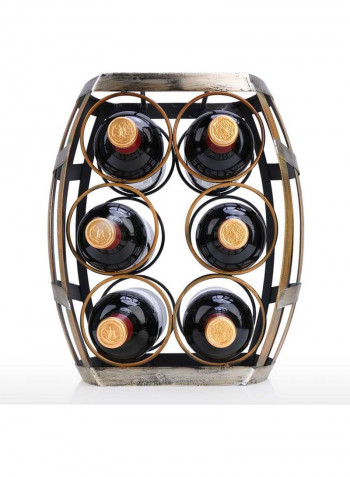 6 Bottles Wine Bottle Rack Brown 36 x 32cm