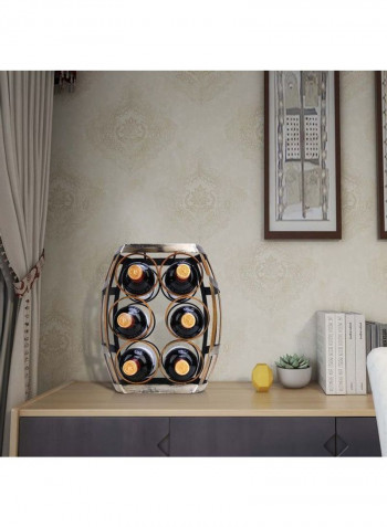 6 Bottles Wine Bottle Rack Brown 36 x 32cm