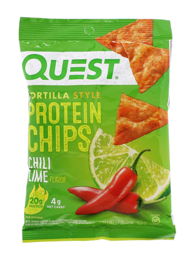Tortilla Style Chili Lime Protein Chips  12 x 1.1ounce Pack of 12
