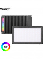 Pocket LED Video Fill Light with 3 Lighting Effect Modes Black/White