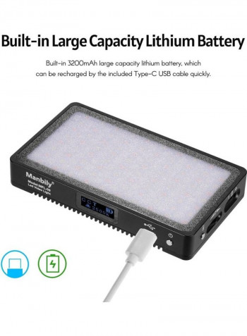 Pocket LED Video Fill Light with 3 Lighting Effect Modes Black/White