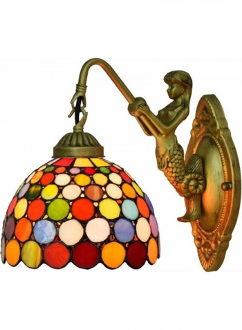 Balcony Retro Stained Glass Wall Lamp Multicolour