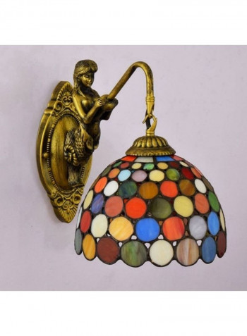Balcony Retro Stained Glass Wall Lamp Multicolour