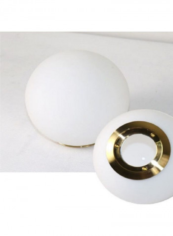 Round Glass Table Lamp White/Black/Gold