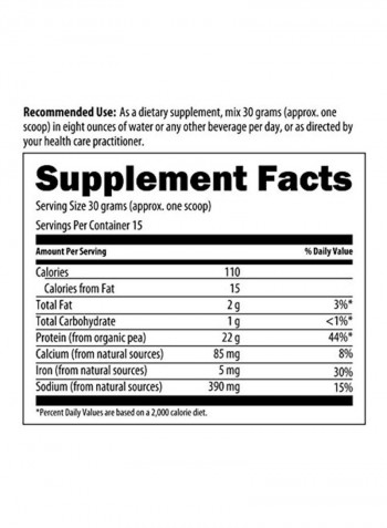 Organic PurePea Dietary Supplement