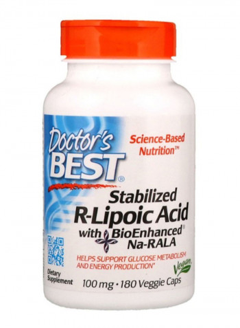 Stabilized R Lipoic Acid With BioEnhanced Na RALA - 180 Capsules