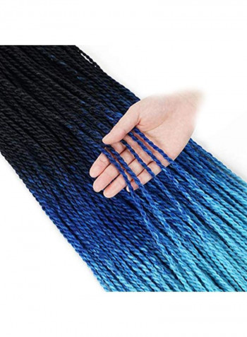 6-Piece Twist Crochet Human Hair Extension Multicolour 24inch