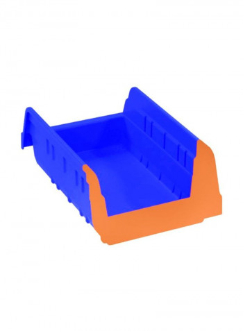 12-Piece Double Hopper Shelf Bin Blue/Orange
