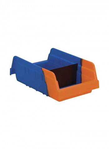 12-Piece Double Hopper Shelf Bin Blue/Orange