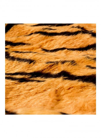 Tiger Shaped Rug Yellow/Black 12x11.9x0.5inch
