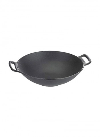 Cast Iron Wok Black
