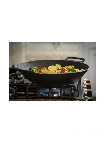 Cast Iron Wok Black