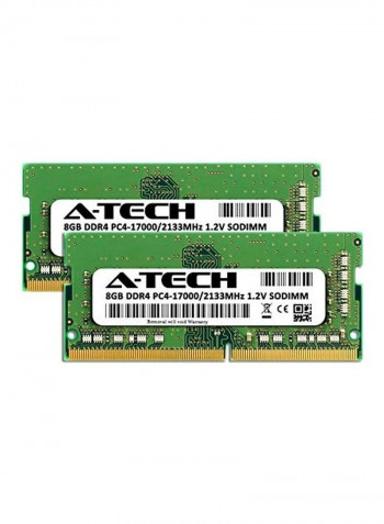 2-Piece DDR4 PC4-17000 SODIMM RAM Set 8GB Green/Black