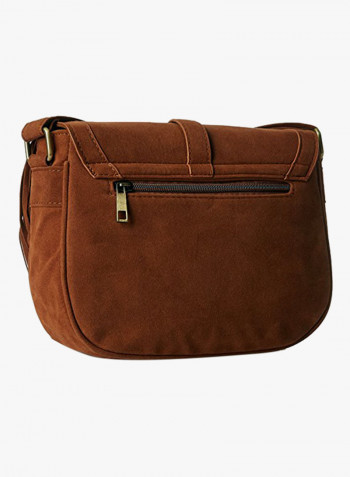 Polyester Blend Crossbody Bag LWSL00219 Brown