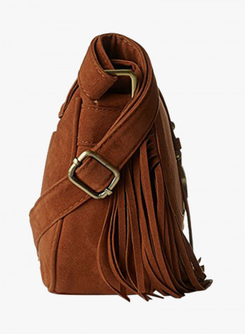 Polyester Blend Crossbody Bag LWSL00219 Brown