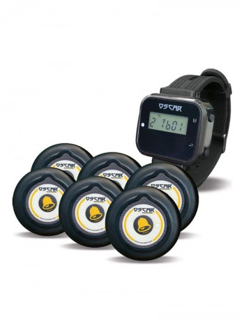 Wrist Pager With Wireless Call Button Black