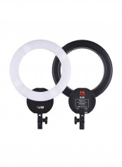 2-Piece Fluorescent Video Ring Light Lamp 16inch Black/White