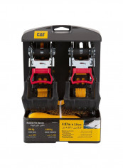 CAT 2 Piece. Ratchet Tie Downs Black 48millimeter