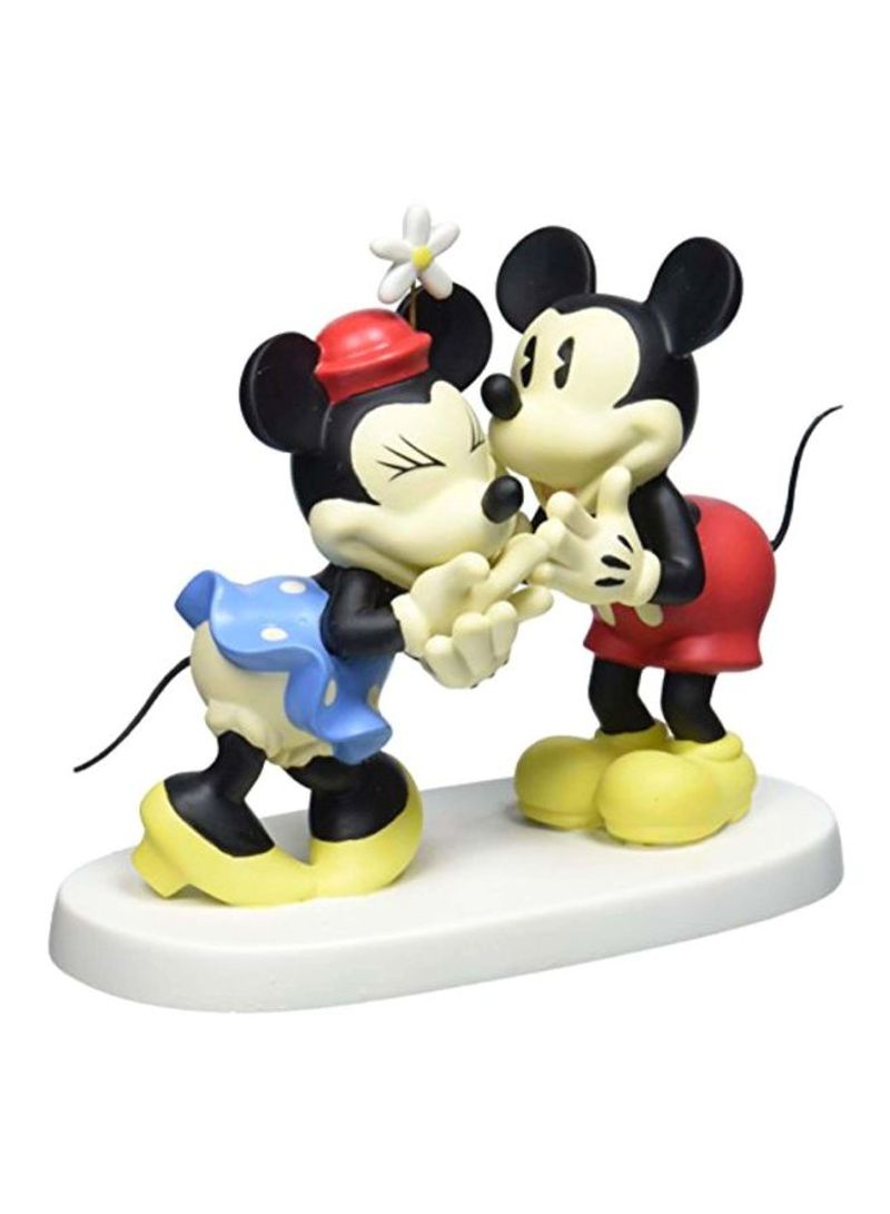 Mickey And Minnie Mouse Collectible Figurine Black/Blue/Yellow 6.8x3.5x5.3inch
