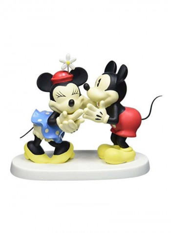 Mickey And Minnie Mouse Collectible Figurine Black/Blue/Yellow 6.8x3.5x5.3inch