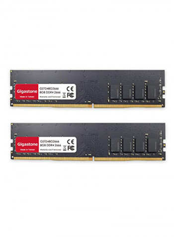 DDR4 (2x8GB) Udimm 288 Pin Unbuffered Non ECC Desktop Module Upgrade Memory 16GB Black/Green
