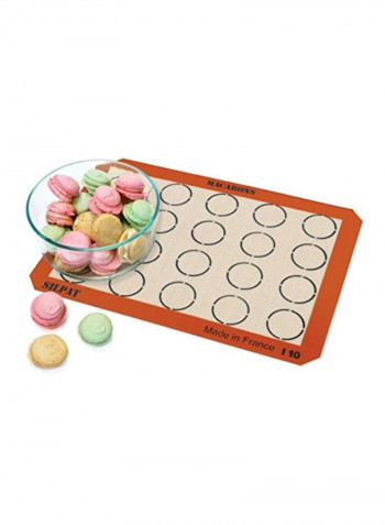 Macaron Baking Mat Orange 16.5x11.6x1inch