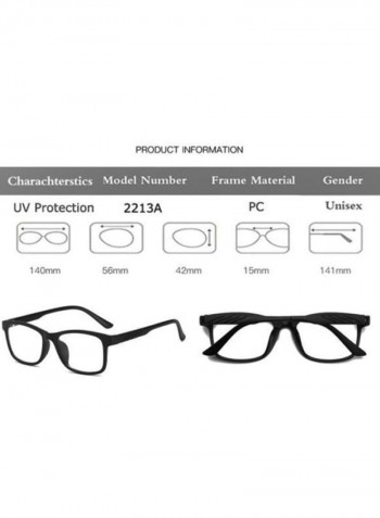Men's Rectangular Eyeglasses - Lens Size: 42 mm