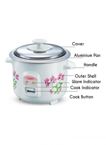 Delight Electric Rice Cooker 1.4 l 500 W 41282 White/Silver