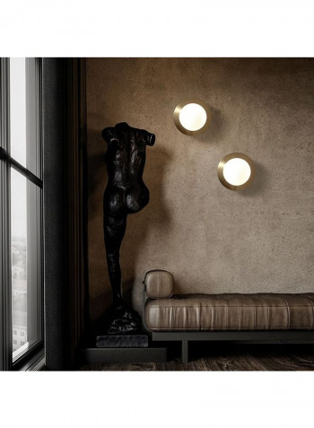 G9 LED Full Copper Round Personality Bedroom Wall Light White