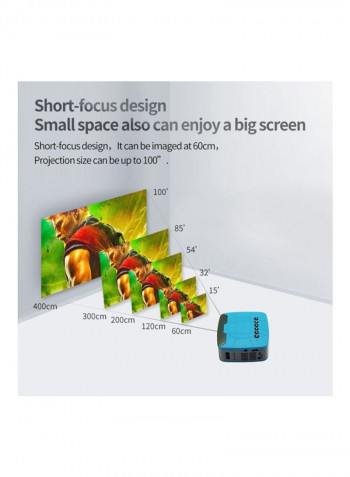 Full HD Projector 500 Lumens XD4528702 Blue/Black