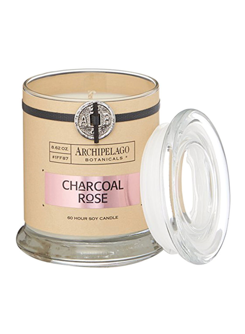 Charcoal Rose Candle, Glass Jar, 8.62 OZ