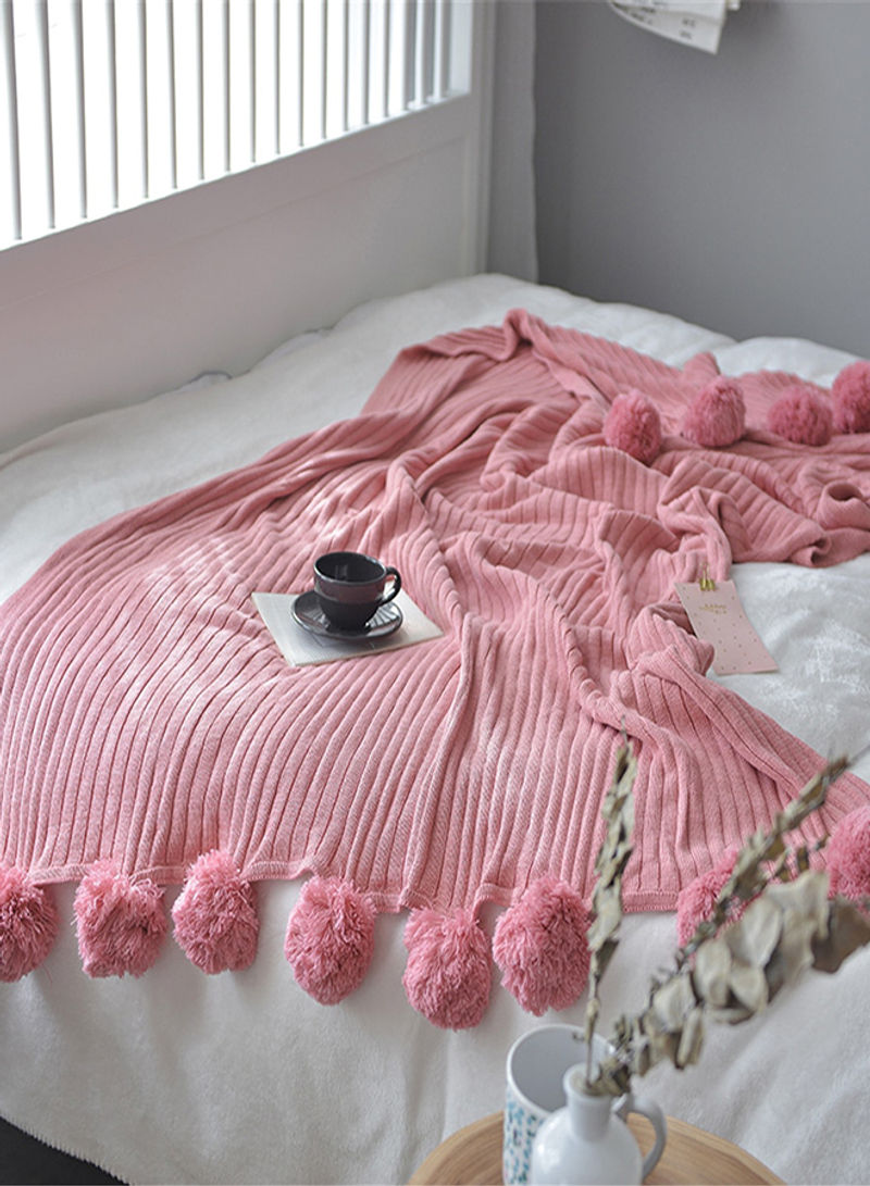 Solid Colour Throw Blanket Cotton Multicolour 150x200centimeter