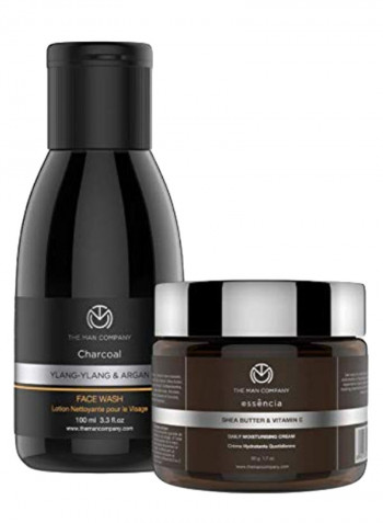 Charcoal Face Wash And Daily Moisturizing Cream شفاف Face Wash (100 ml), Moisturizing Cream (50 g)