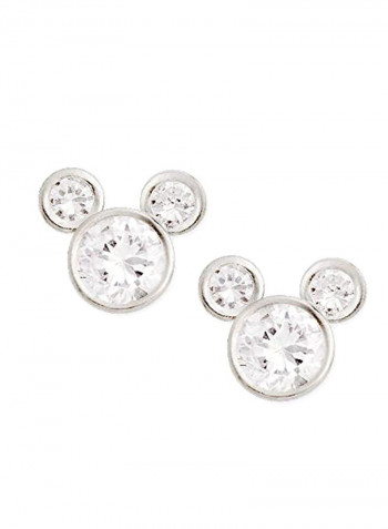 Sterling Silver Mickey Mouse Stud Earrings