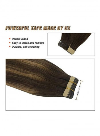 Remy Human Hair Extension Brown/Gold One Size