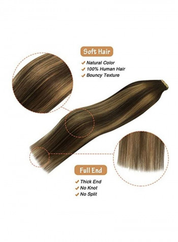 Remy Human Hair Extension Brown/Gold One Size