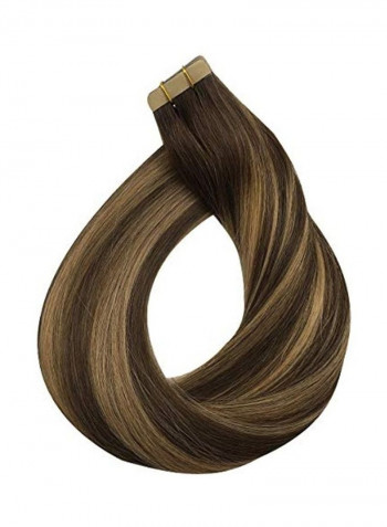 Remy Human Hair Extension Brown/Gold One Size