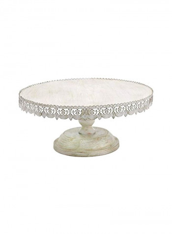 Metal Cake Stand White 22x10inch